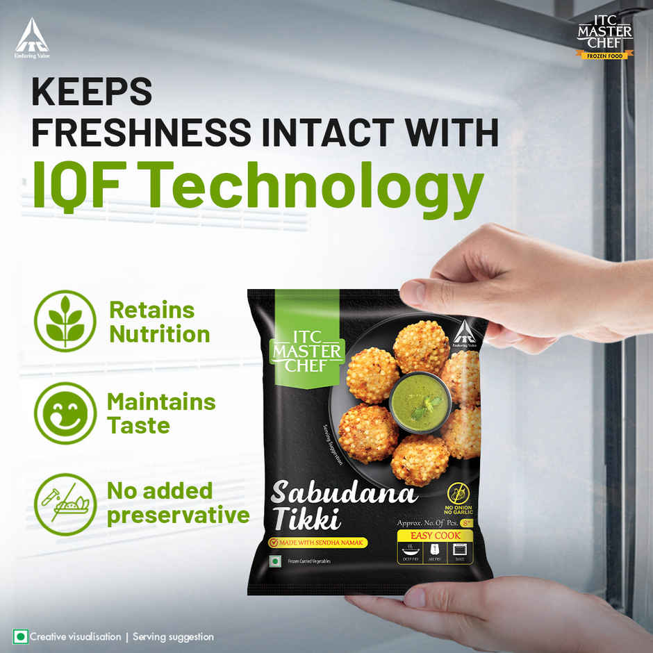 ITC Master Chef Sabudana Tikki | No Onion | No Garlic | 8 pieces