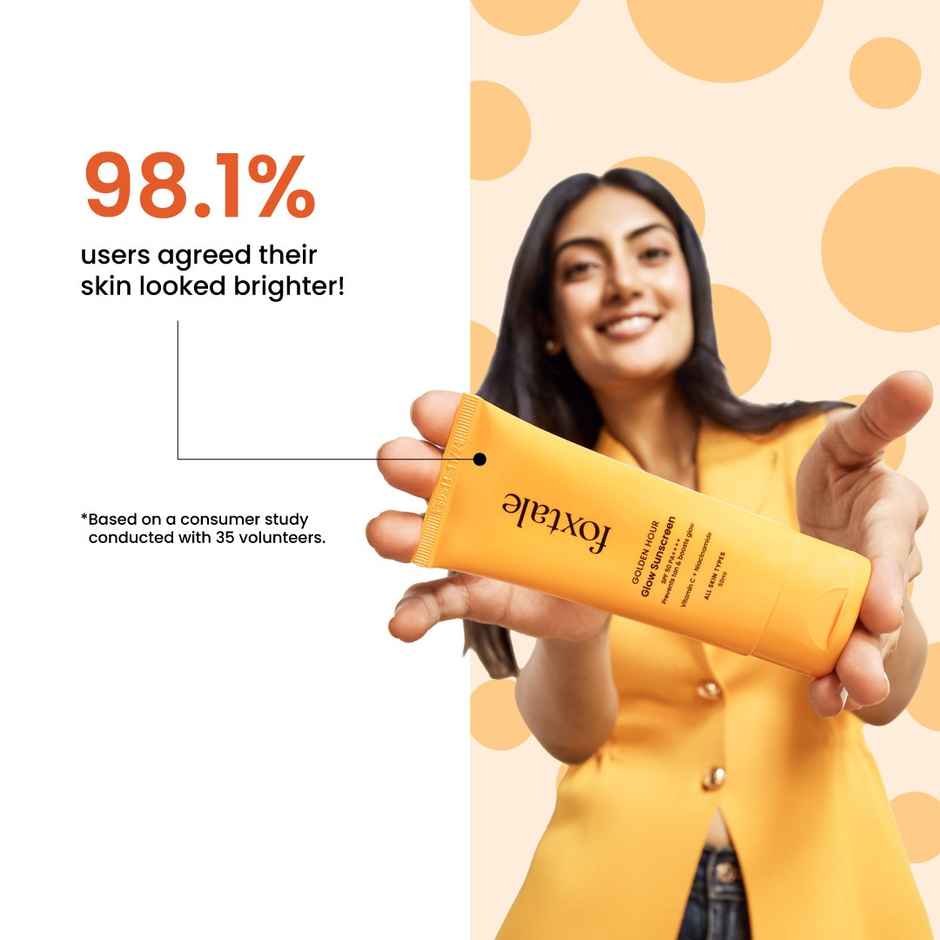 Foxtale Glow Sunscreen SPF50 PA++++ In-Vivo Tested