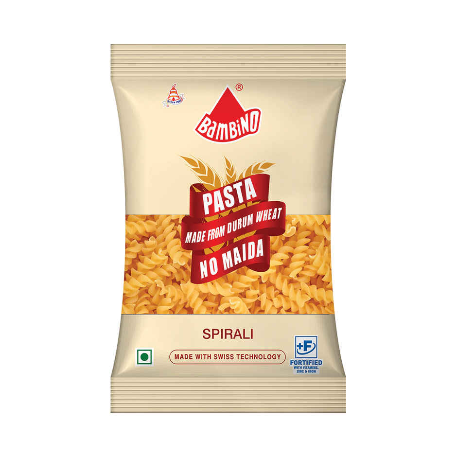 Bambino Daily Premium Spirali Pasta - Pure Durum Wheat, No Maida, Protin Rich