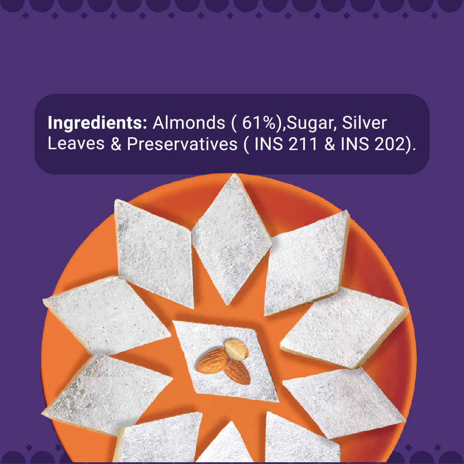 Badam Katli 61% Almond| Burfi | Sweet by GO DESi