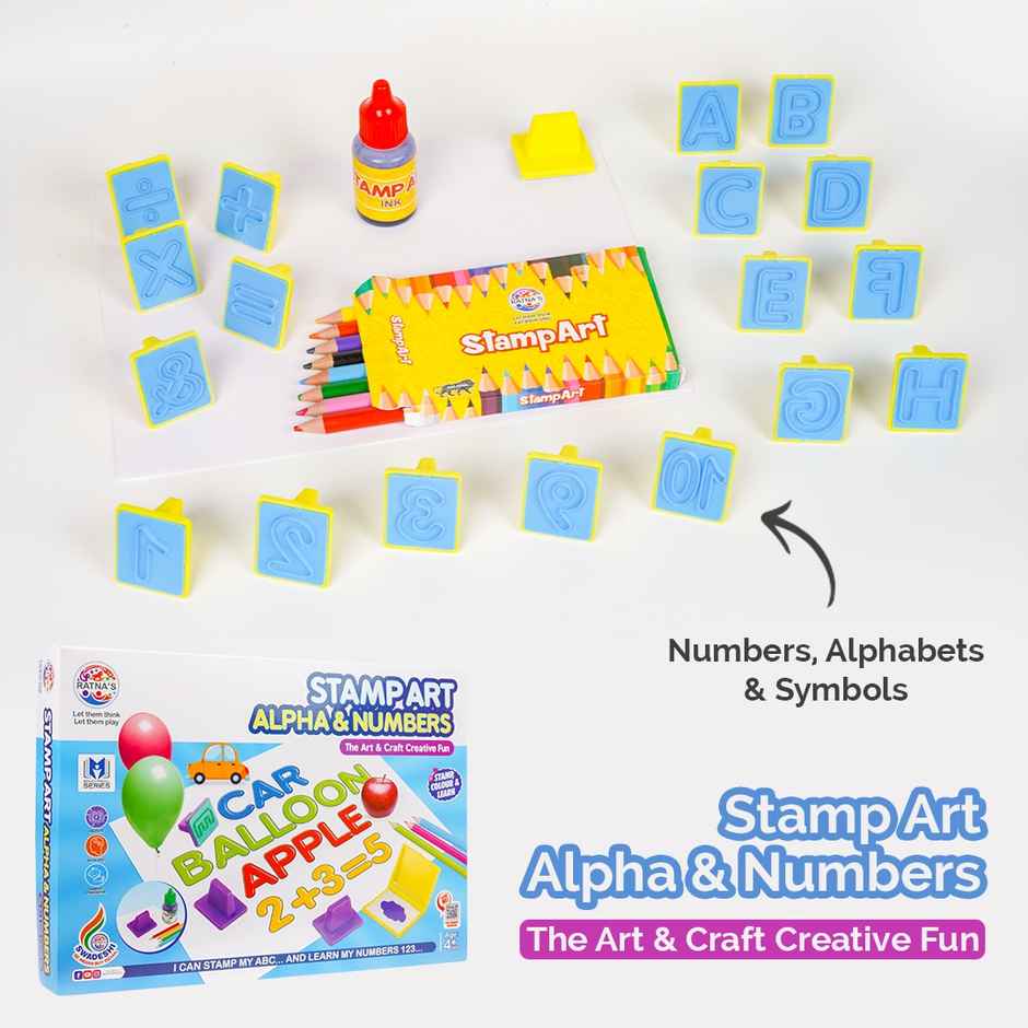 Ratna's Stamp Art Alpha & Numbers | Assorted