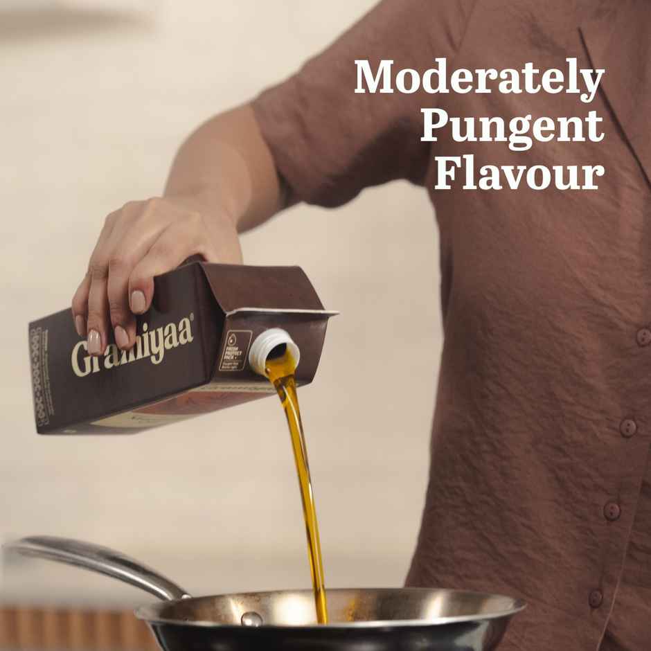 Gramiyaa Mustard (Sarson) Wood Cold Pressed Oil | Healthy Cooking Oil