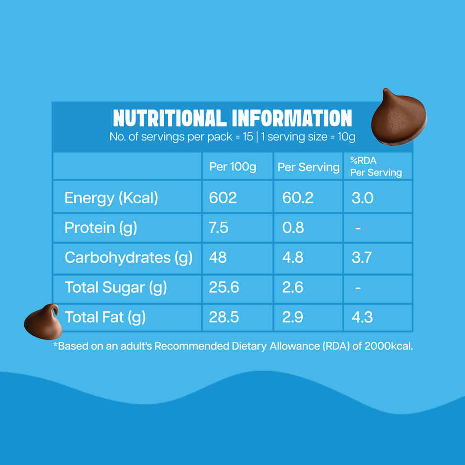 The Select Aisle Dark Chocolate Chips(150gms) & Kwality Wall'S Shameless Vanillaâ Tub(700ml) Combo