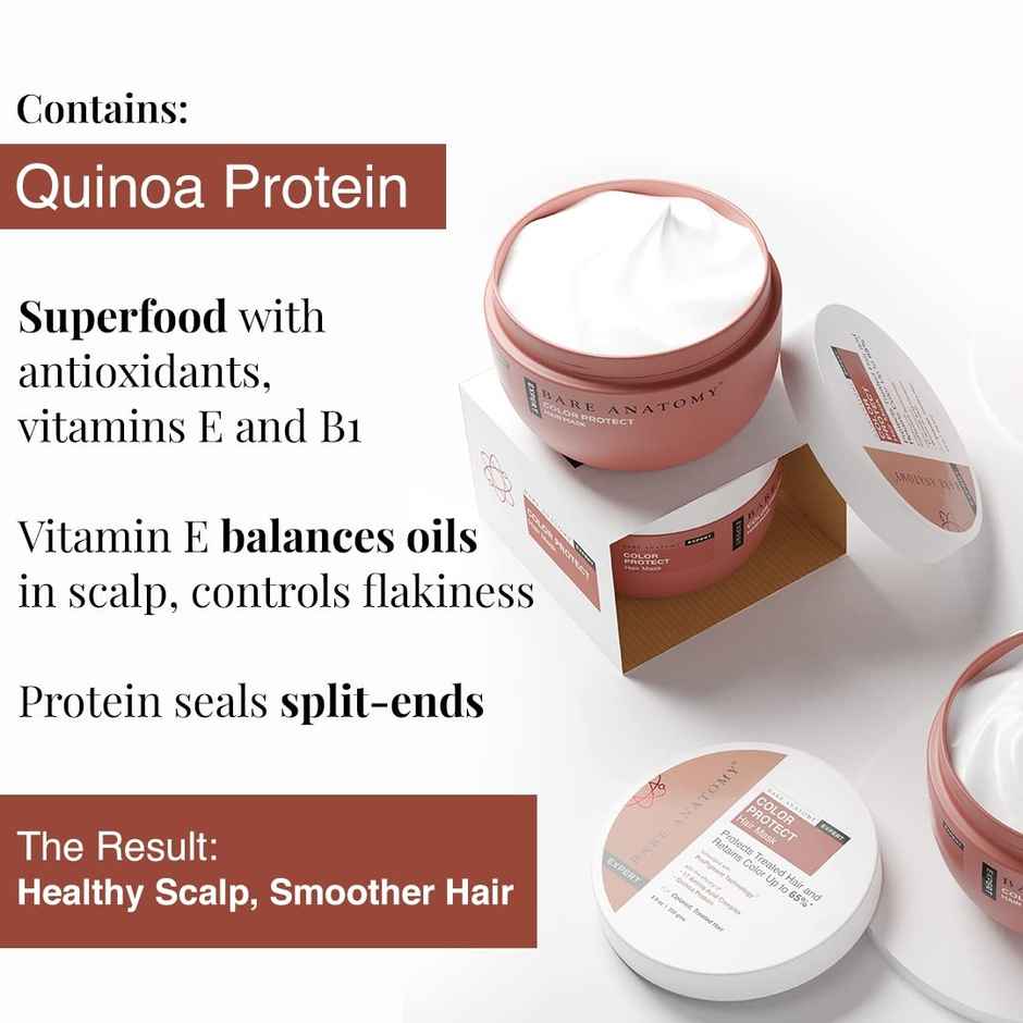 Bare Anatomy Color Protect Hair Mask For Dry And Frizzy Coloured Hair Retains Colour Upto 8 Week