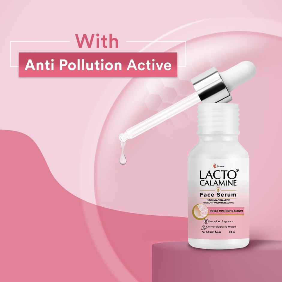 Lacto Calamine 10% Niacinamide Face Serum, Non Sticky To Minimise Pores
