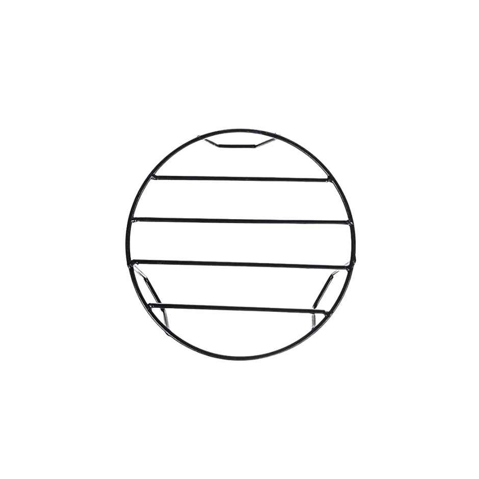 Leafy Tales Iron Indoor/Outdoor Flower Pot/Plant Stand For Home Garden(Black-Round Stand - 7)