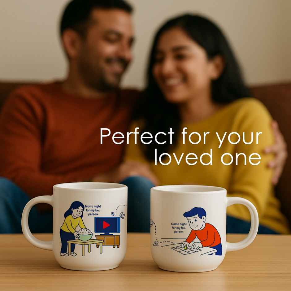 Femora Matte Finish Ceramic Couple Mug