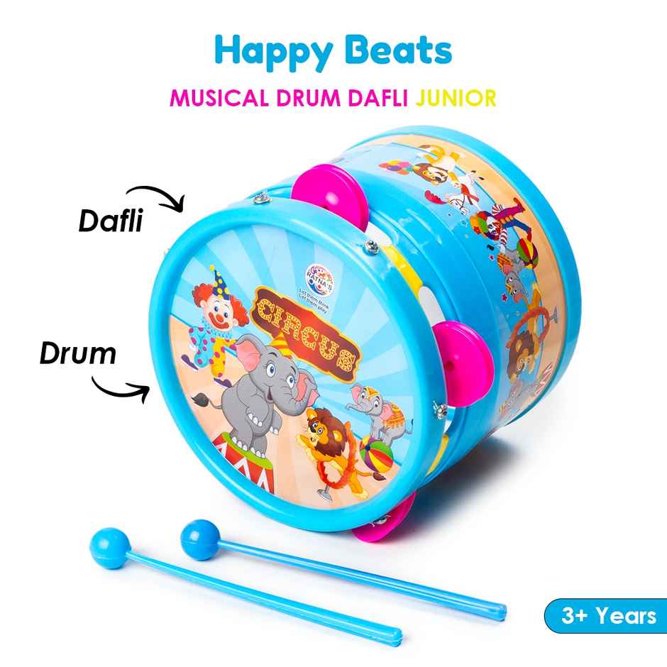 Ratna's Happy Beats Musical Drum Dafli | Jr | Assorted