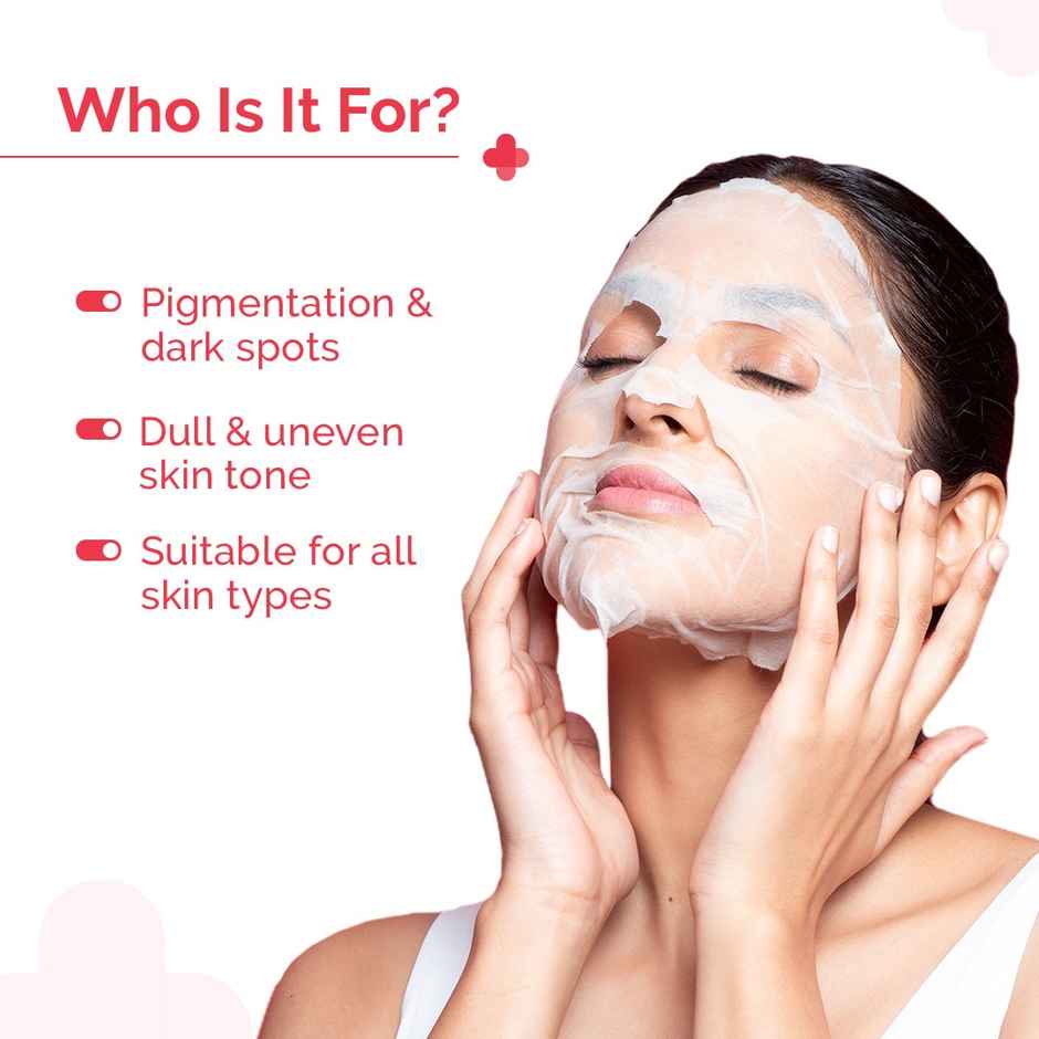 The Derma Co 1% Kojic Acid + Arbutin Face Serum Sheet Mask