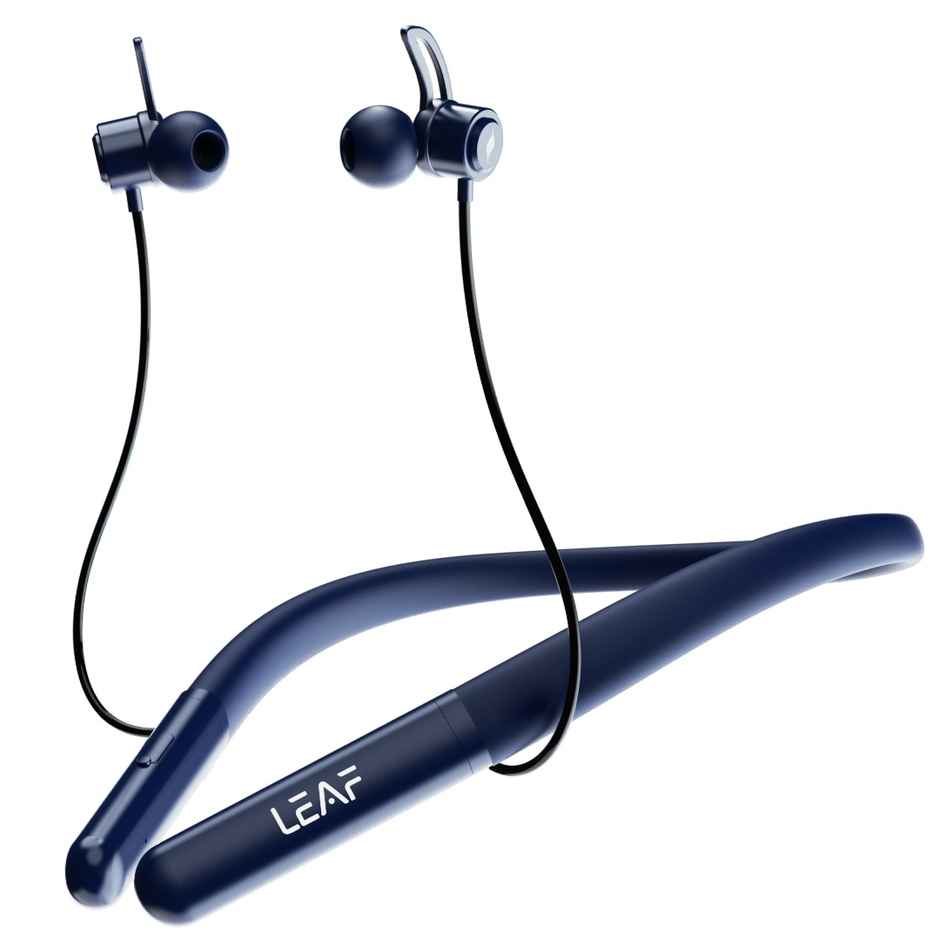 Leaf Rush X342 in Ear Neckband+ AI Sound App | 28H Playtime | 3 Modes | Midnight Blue