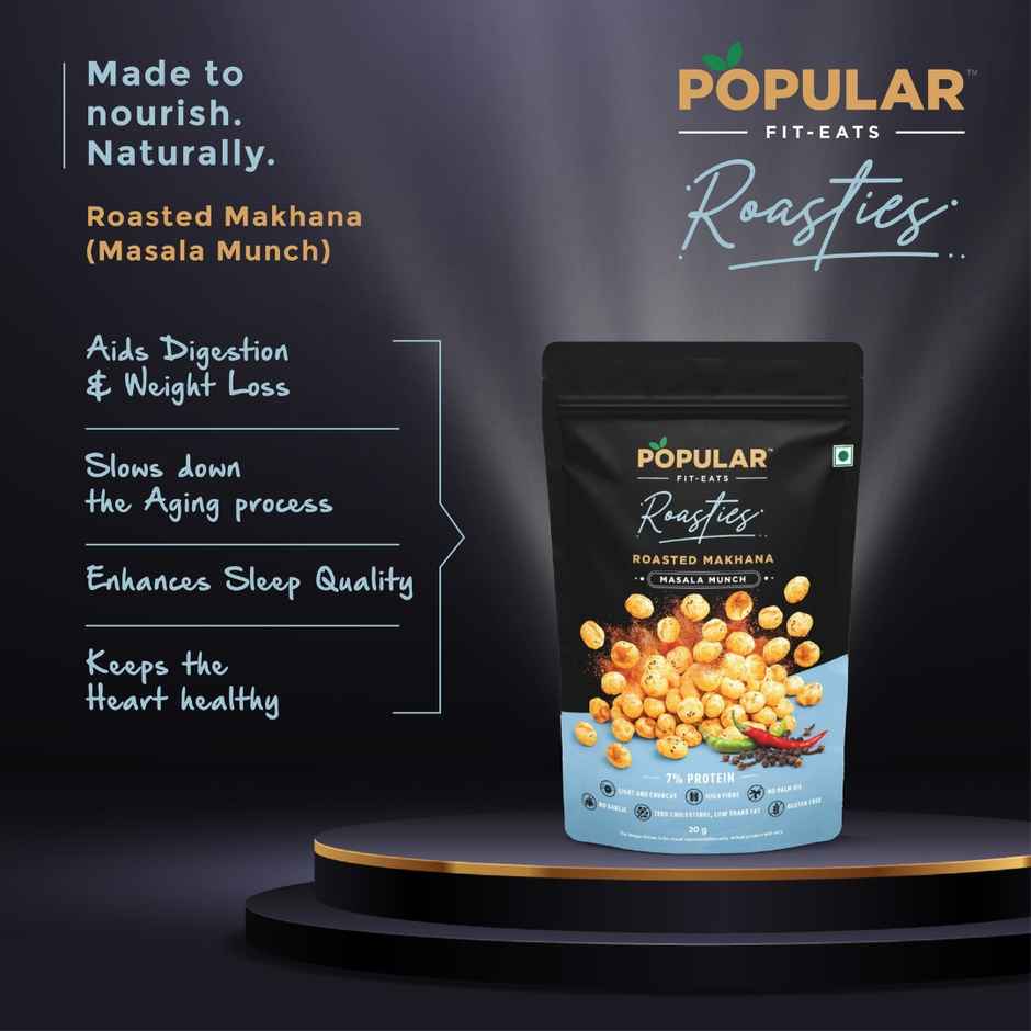 Popular Fit Eats Roasties Roasted Makhana Masala Munch