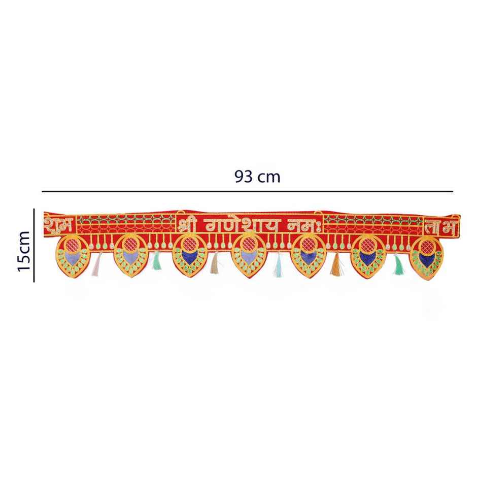 Velvet Toran Sri Ganesh | 3 ft | Assorted Design | Chandar