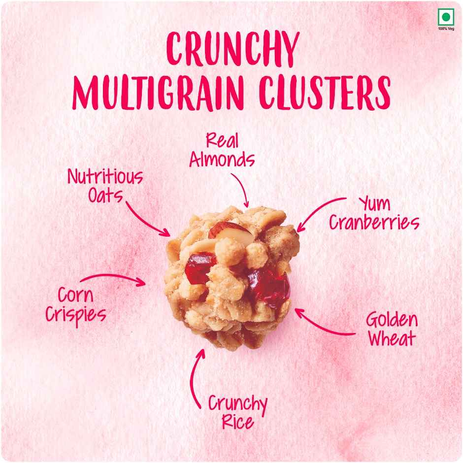 Kellogg's Crunchy Almond Berry Crumble Granola |12-In-1 Power Breakfast | No Maida No Palm Oil