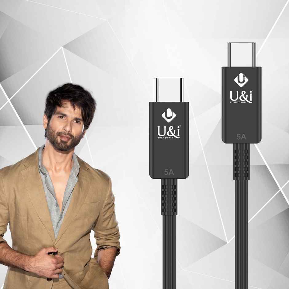 U&i UiDC-2232 Type-C to Type-C Cable 120W Fast Charging | Black