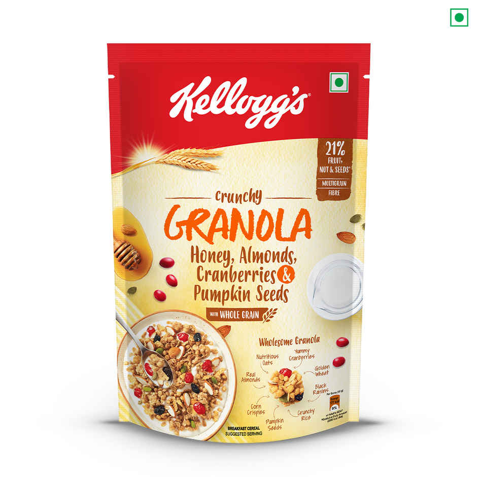 Kellogg's Crunchy Granola Honey,Almonds,Strawberries andPumpkin Seeds|Muesli|Power Breakfast