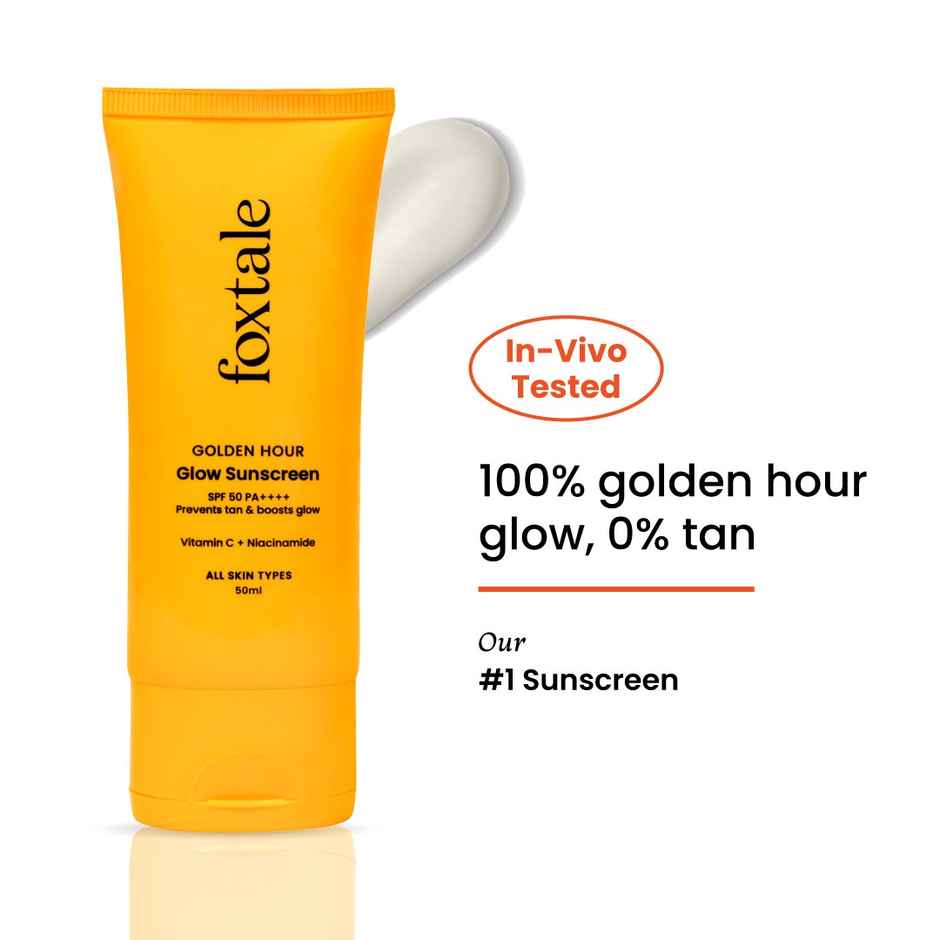 Foxtale Glow Sunscreen SPF50 PA++++ In-Vivo Tested