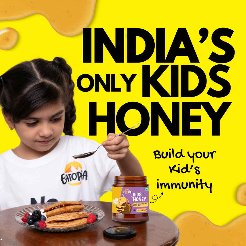 Eatopia Kids Honey | Little Bee | Ayurvedic Immunity Booster | Natural Pure | No Added Sugar