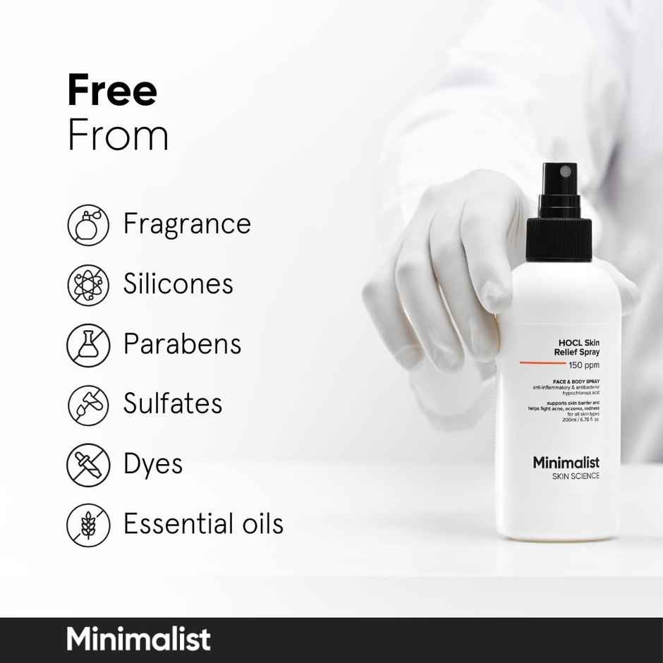 Minimalist Hocl Skin Relief Spray 150Ppm