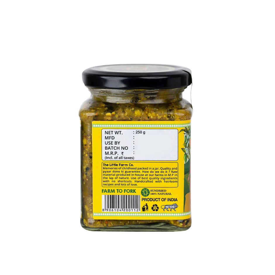 The Little Farm Co. Green Chilli Pickle Achaar | No Added Preservatives