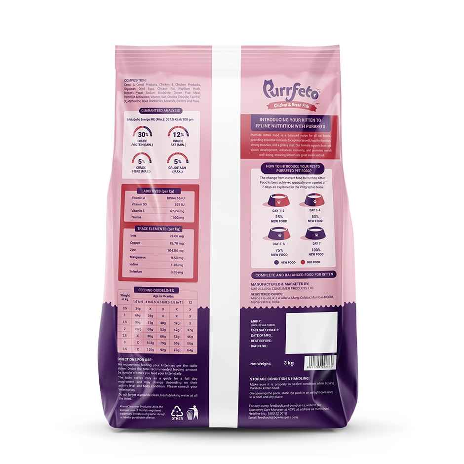 Purrfeto Dry Cat FOOD Chicken And Ocean Fish | Kitten FOOD