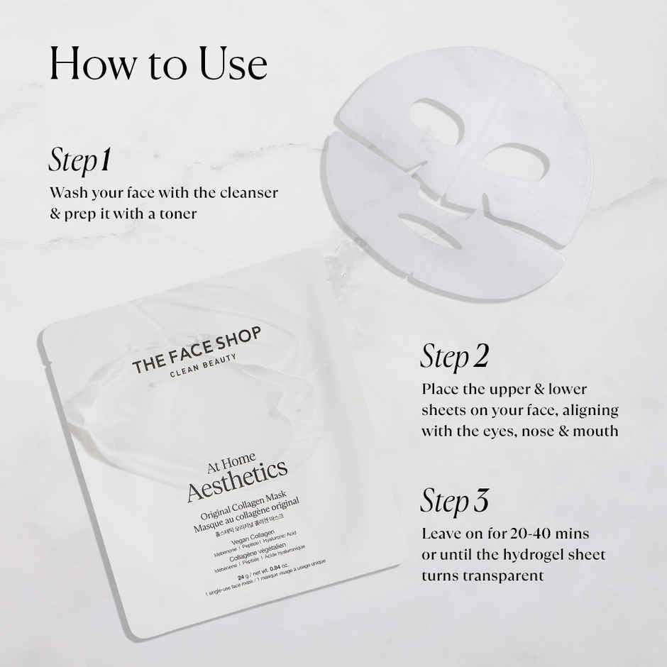 The Face Shop Original Collagen Face Mask with Vegan Collagen & Peptide Complex