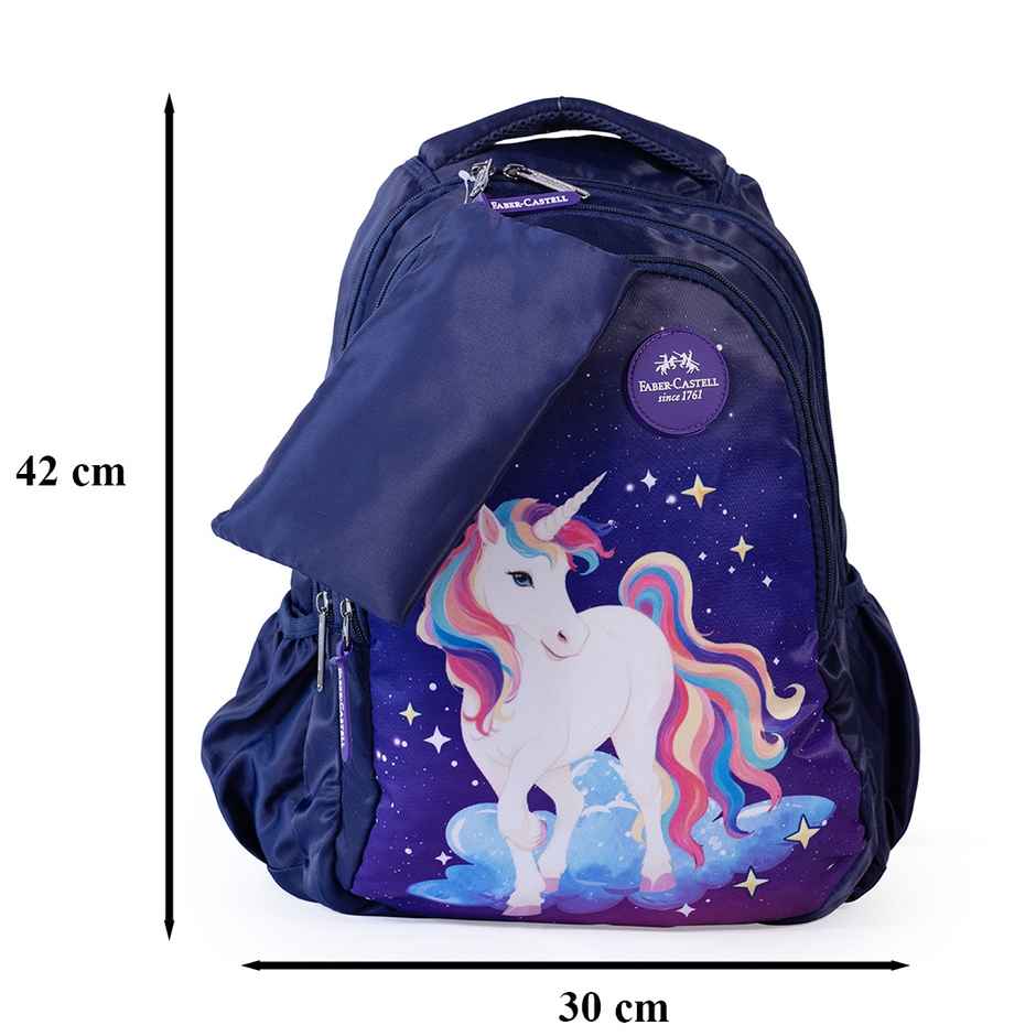 Faber Castell-School Bag- Pp1- Unicorn - 6Yrs + Purple