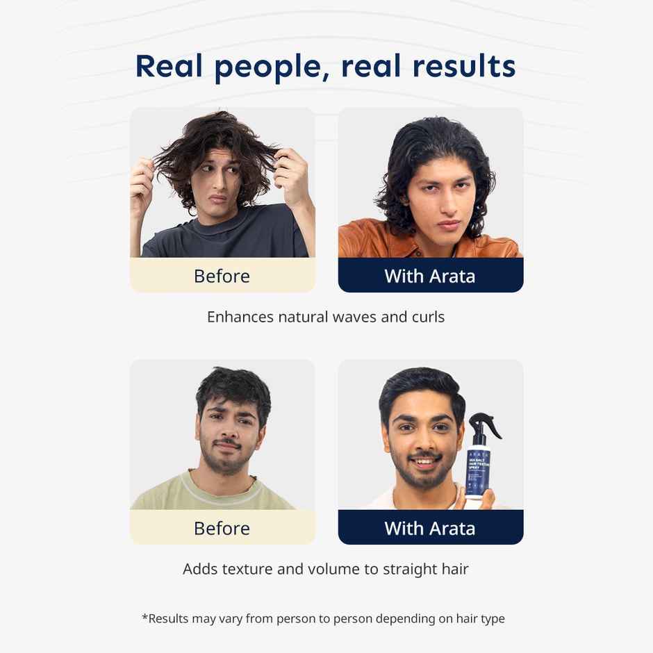 Arata Sea Salt Hair Texturizing Spray (Matte Finish)