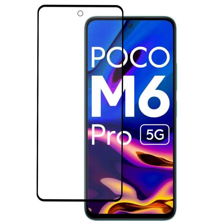 Ohonesty Edge to Edge Full Glue Tempered Glass for Poco M6 Pro 5G