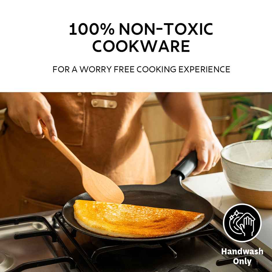 Tramontina Titanex Cast Iron Dosa Tawa | 28 cm | Induction Compatible