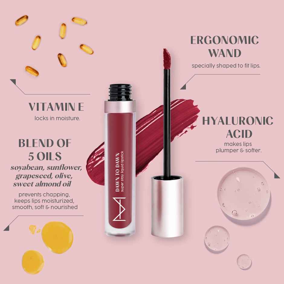 House Of Makeup Dawn To Dawn Super Stay Liquid Matte Lipstick - Cherry Cola