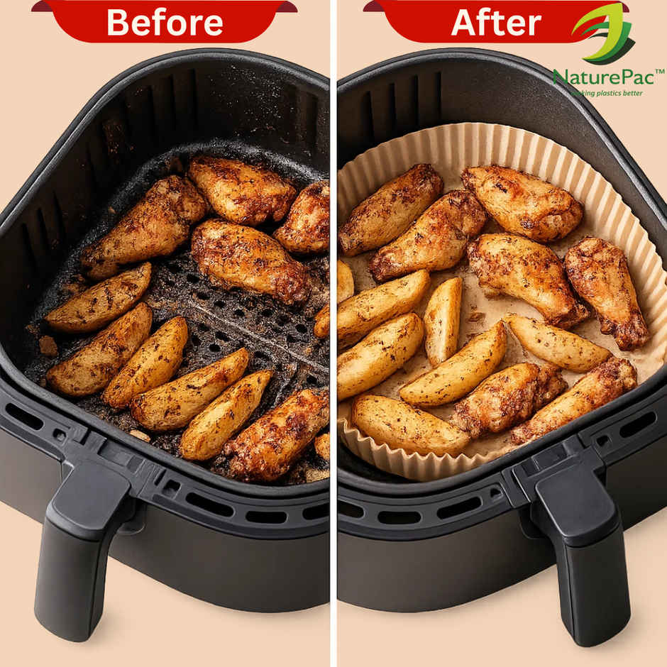 Naturepac AirFryer Paper Liners Round 6 inch