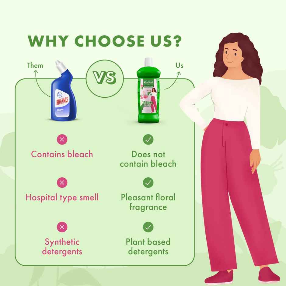 Kleenest Rose Bathroom Cleaner Liquid