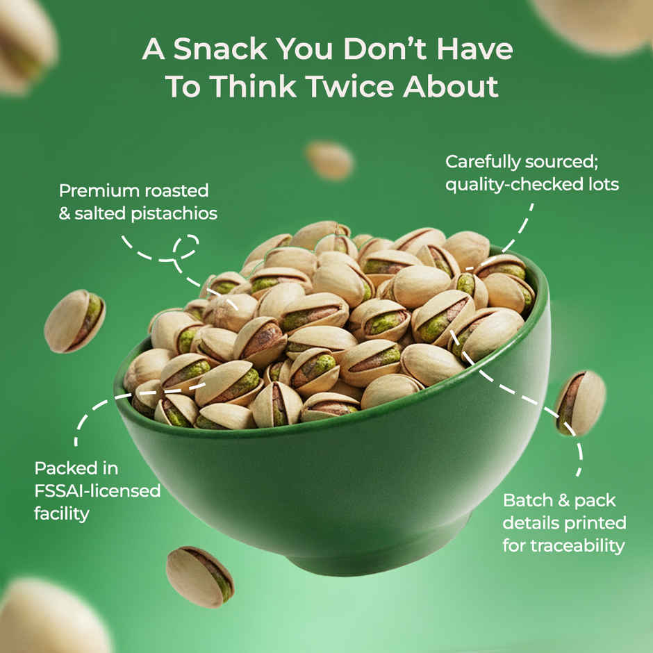 Khetika Premium Roasted and Salted Pistachios | Pista