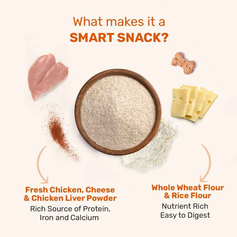 HUFT Yummy In My Tummy Dog Biscuit Chicken & Cheese Flavour Box