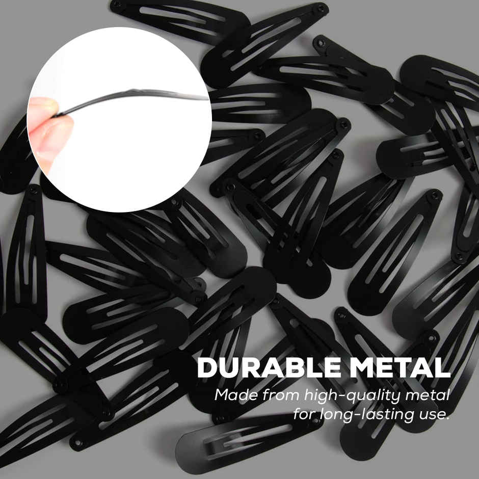 Multibrite Tic Tac Hair Clips Combo | Black