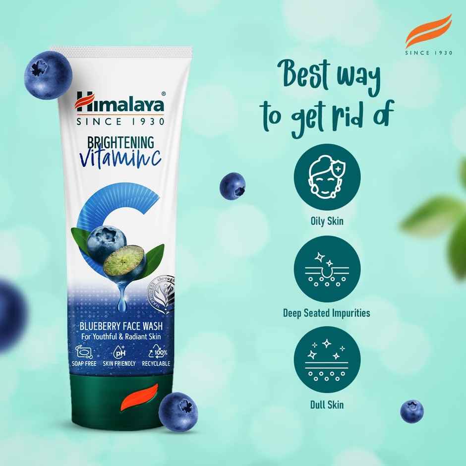 Himalaya Wellness Company B Vitamin C Blueberry Face Wash