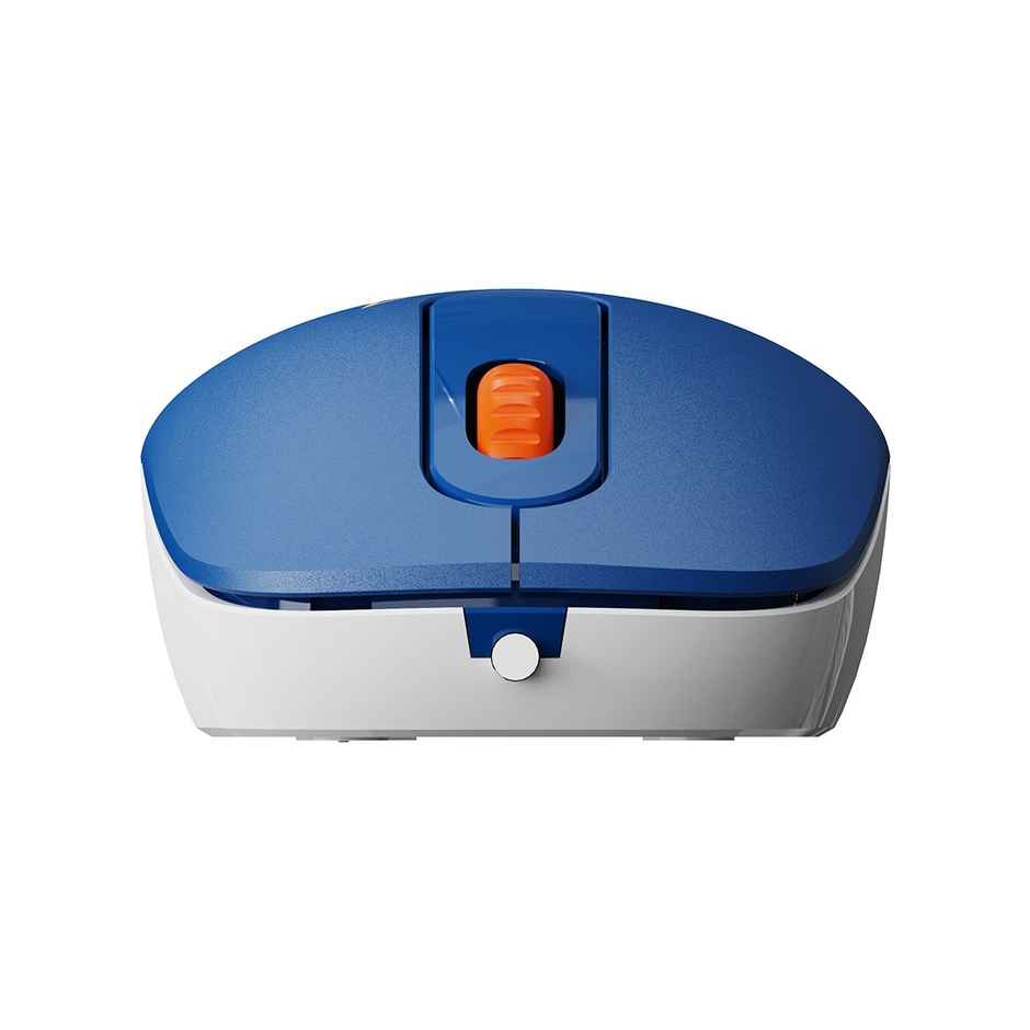 Rapoo N200 MI Ambidextrous Wired Mouse - Mumbai Indians Collab, 1000 DPI, Anti-Slip Frosted Cover, Plug & Play - Blue