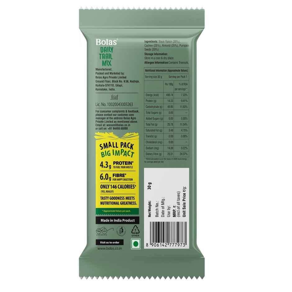 Bolas Daily Trail Mix | Snack Mix