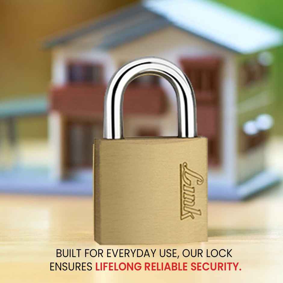 Link PT-20 Small Brass Travel Lock | Compact & Durable | 3 Keys | 15-Year Warranty