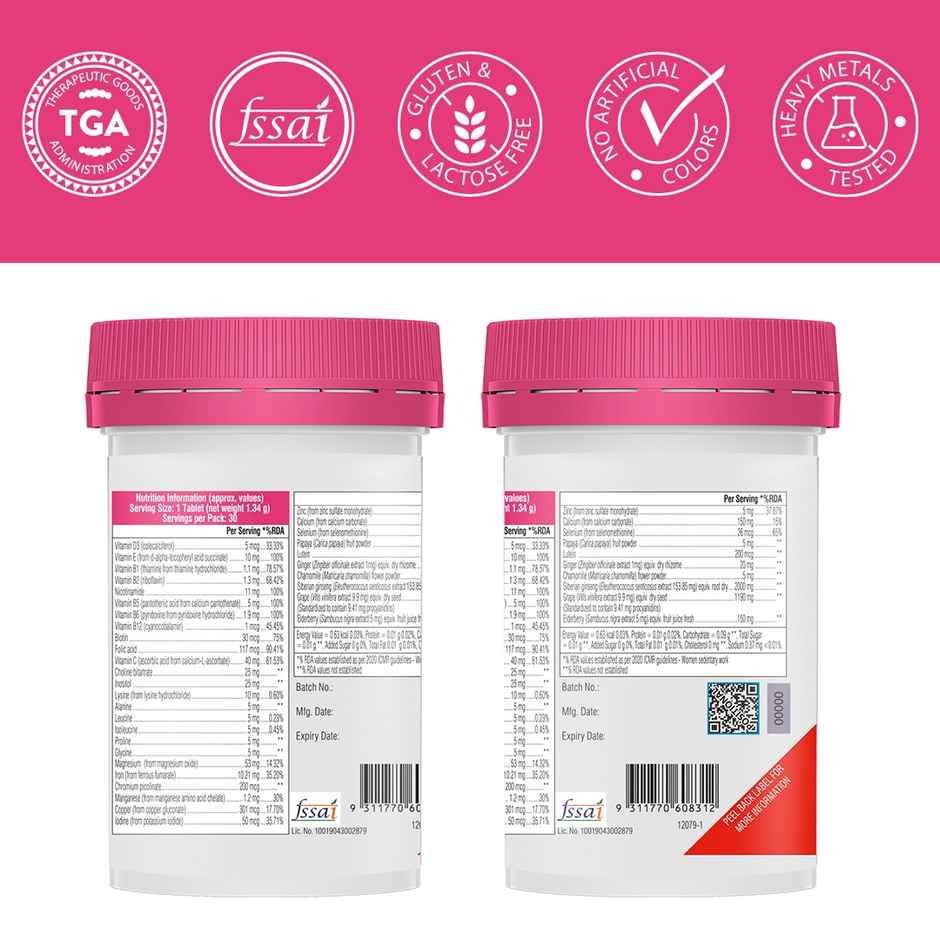 Swisse Women'S Multivitamin - Boosts Energy, Stamina, Mental Performance With 36 Herbs - (30 Tabs)