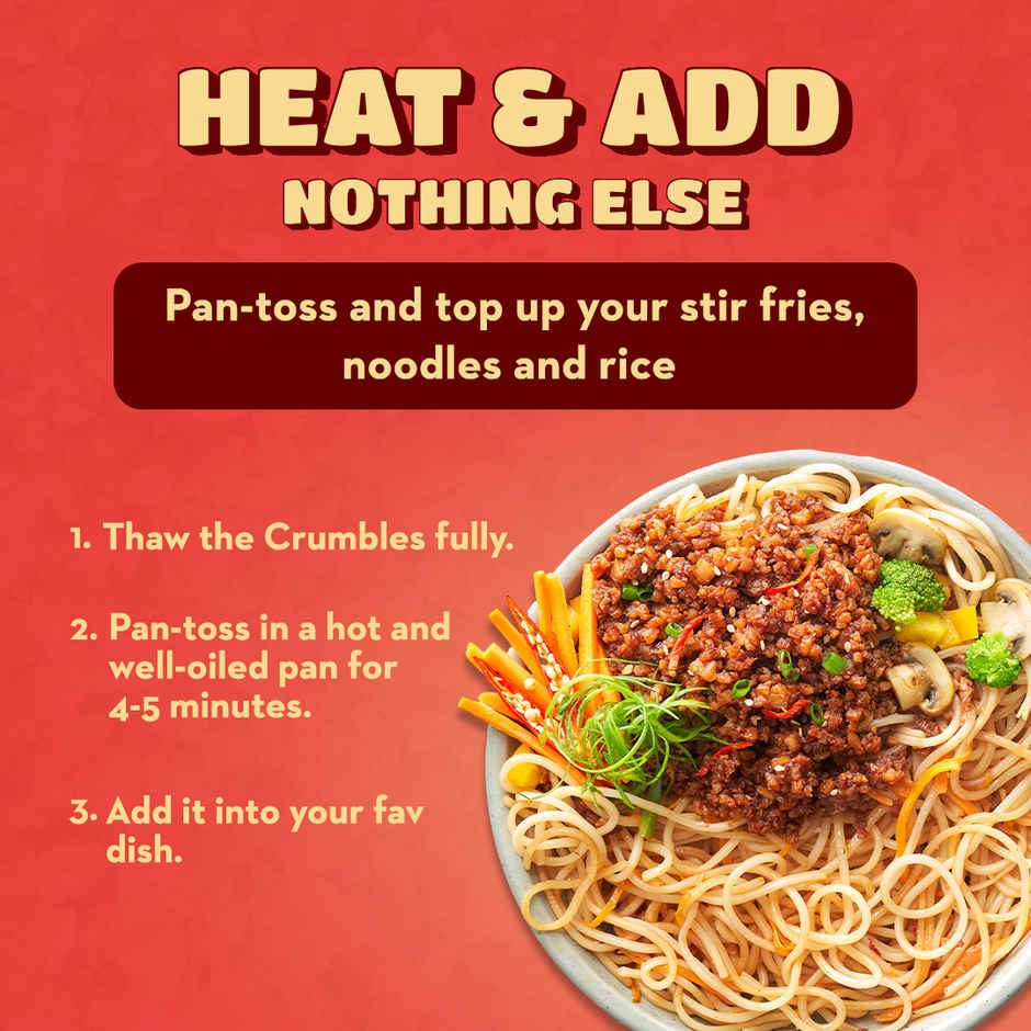 Hello Tempayy 14g Protein Tempeh Crumbles | Szechuan - Heat & Add | Soy Tempeh