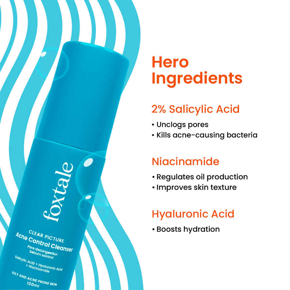 Foxtale 2% Salicylic Acid Face Cleanser/ Face Wash