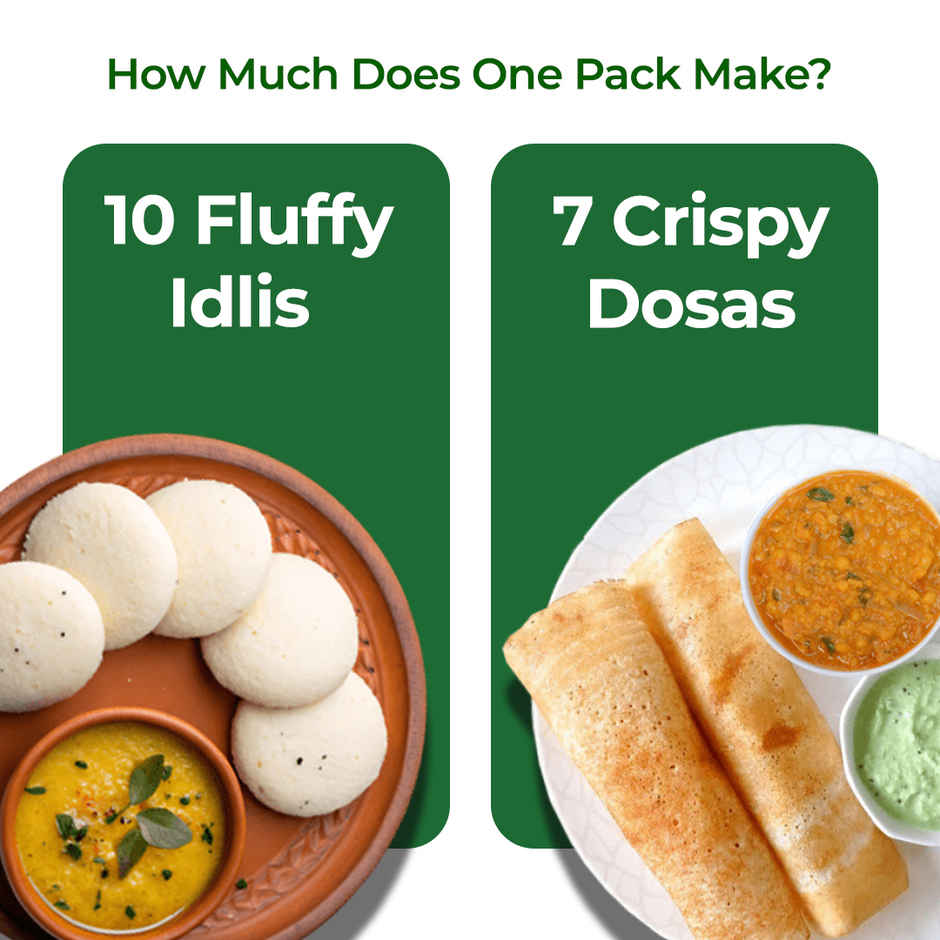 Khetika Fresh Idli Dosa Batter (500g) & Khetika Coconut Chutney (120g) Combo