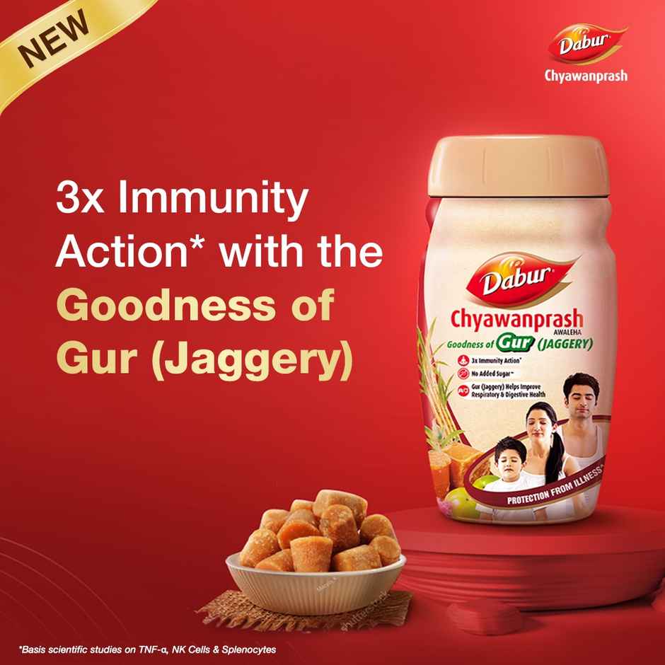 Dabur Chyawanprash Awaleha - With Goodness of Gur (Jaggery), 3X Immunity Action