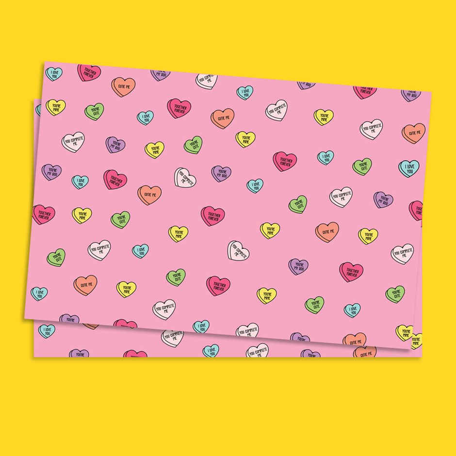 Oye Happy Compliments Wrapping Paper - White | Pack Of 2