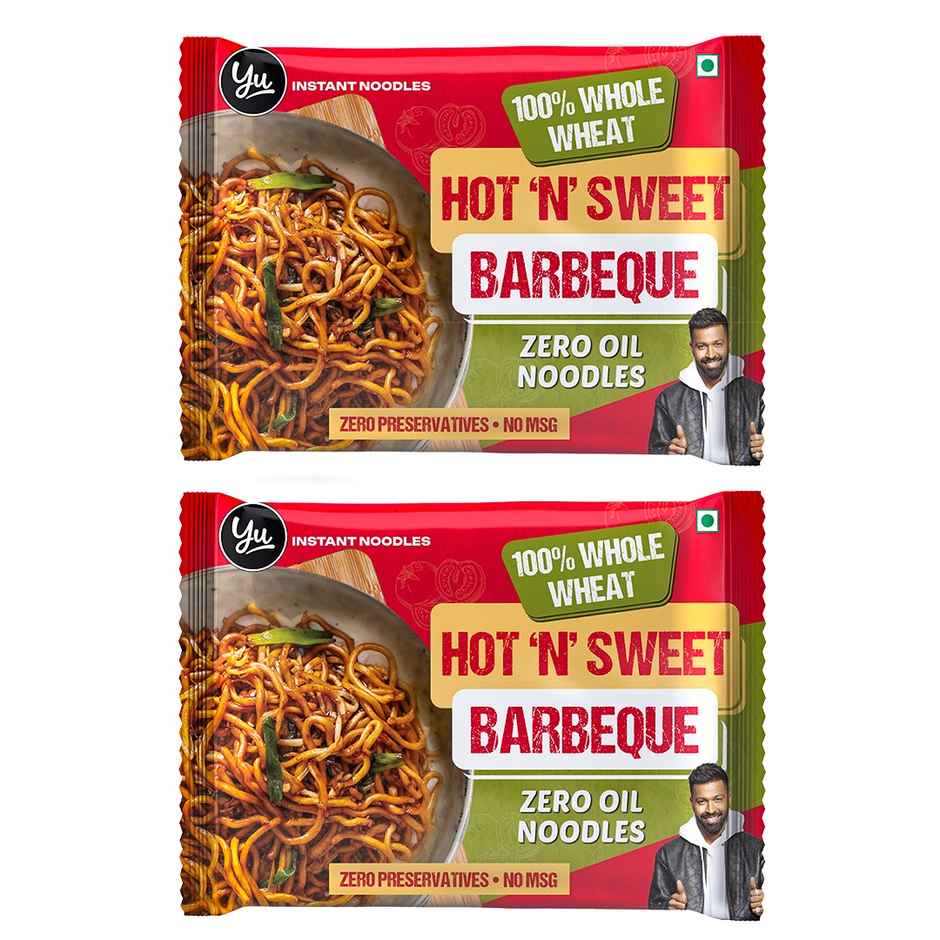 Yu Hot Barbeque - Whole Wheat Instant Noodles | Pack Of 2
