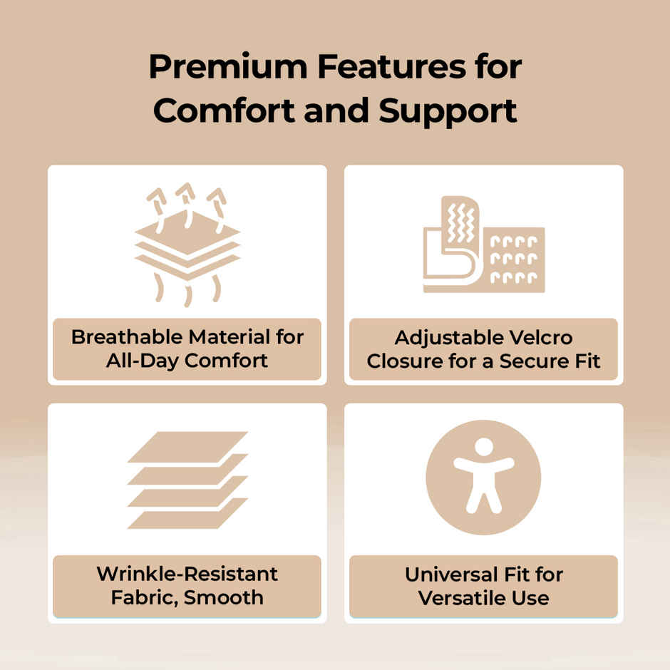 Pharmeasy Abdominal Binder 8 - Supports Your Back - Compresses Abdomen For Slimmer Look - Universal