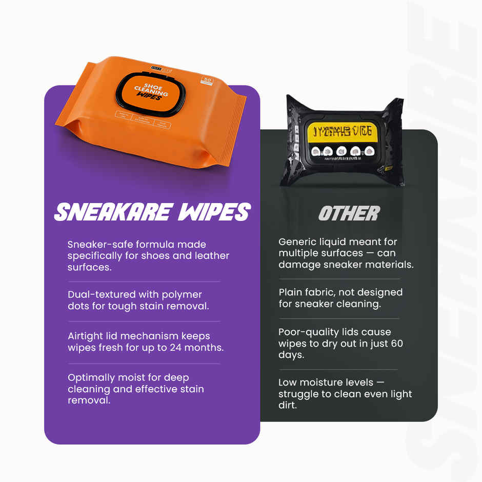 Sneakare Multipack Shoe Cleaning Wipes | 50 Pulls Per Pack
