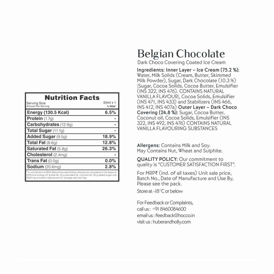 Huber & Holly Belgian Chocolate Ice Cream Stick