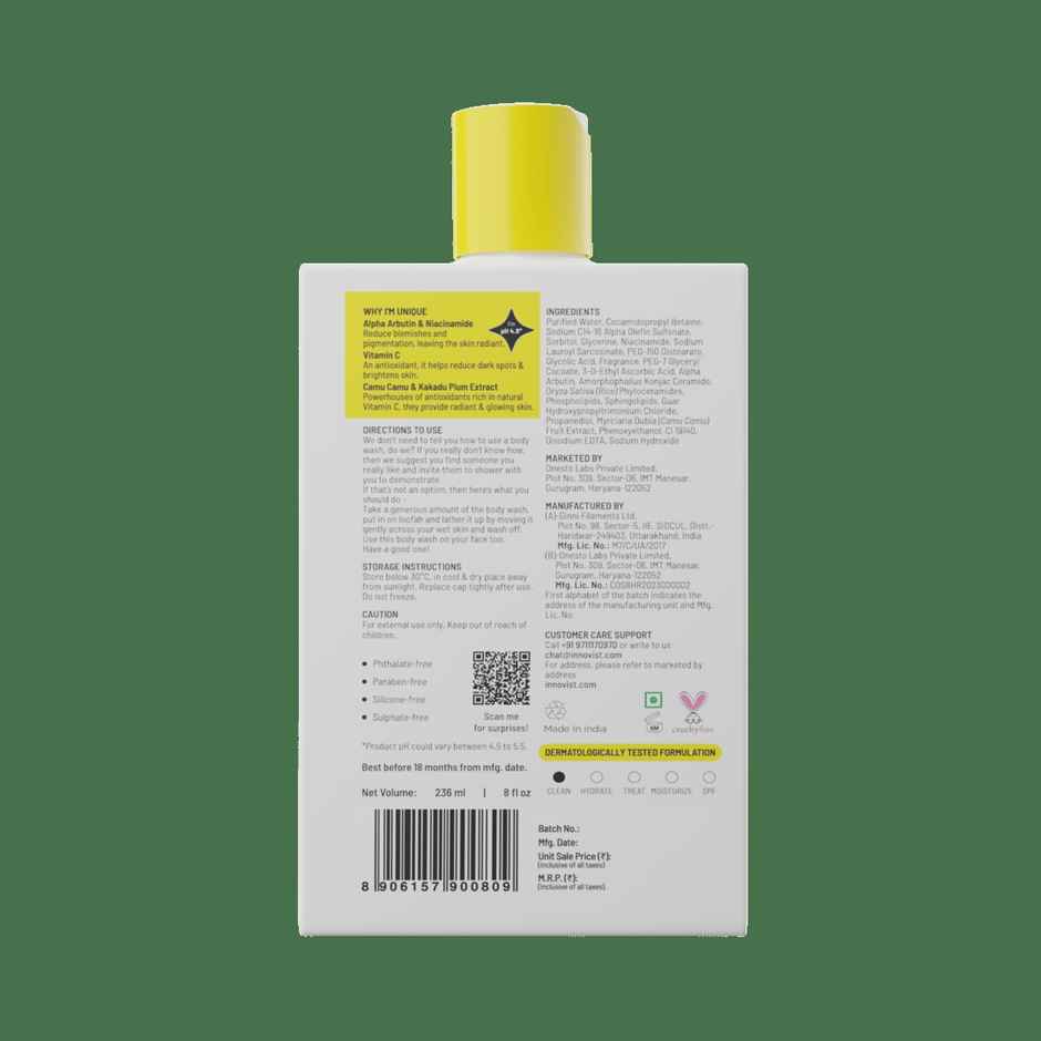 Chemist At Play Brightening Body Wash - 2% Vitamin C + Niacinamide Shower Gel For Women & Men